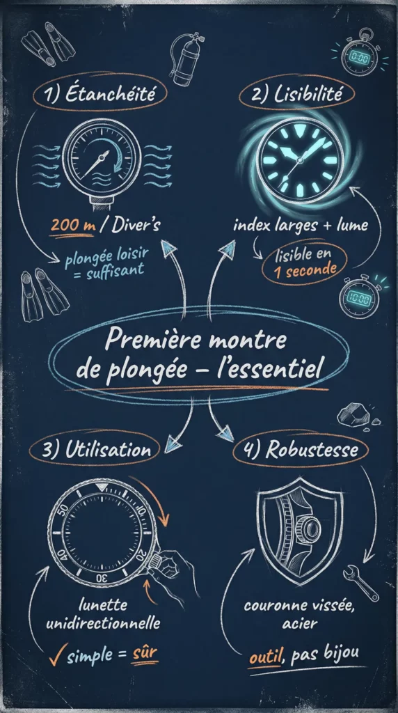 Les 4 critères essentiels pour choisir sa première montre de plongée