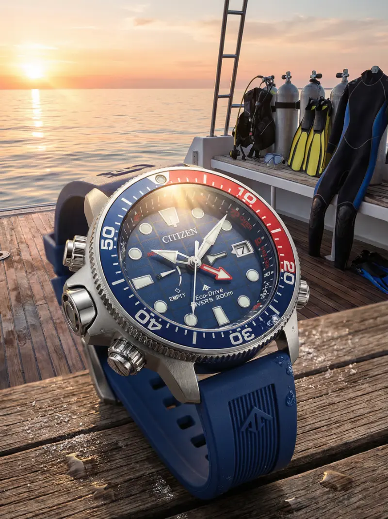 montre de plongée quartz et solaires