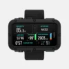Ordinateur de plongée Suunto Nautic noir avec bracelet velcro, vue de face