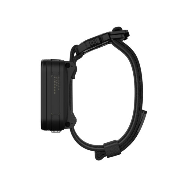 Descentx50i_HR_Left__83371 Profil latéral d’un ordinateur de plongée avec bracelet nylon robuste