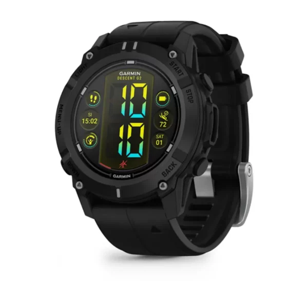 Garmin-Descent-G2-noir-angle Montre de plongée avec boîtier robuste et boutons étanches utilisables avec des gants