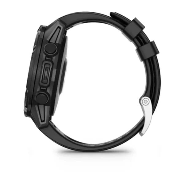 Garmin-Descent-G2-profil Profil latéral d’une montre de plongée connectée conçue pour un port quotidien