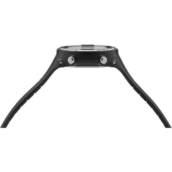 cressi-goa-ordinateur-plongee-vue-profil-boutons Profil de l’ordinateur de plongée Cressi Goa montrant l’épaisseur et les boutons