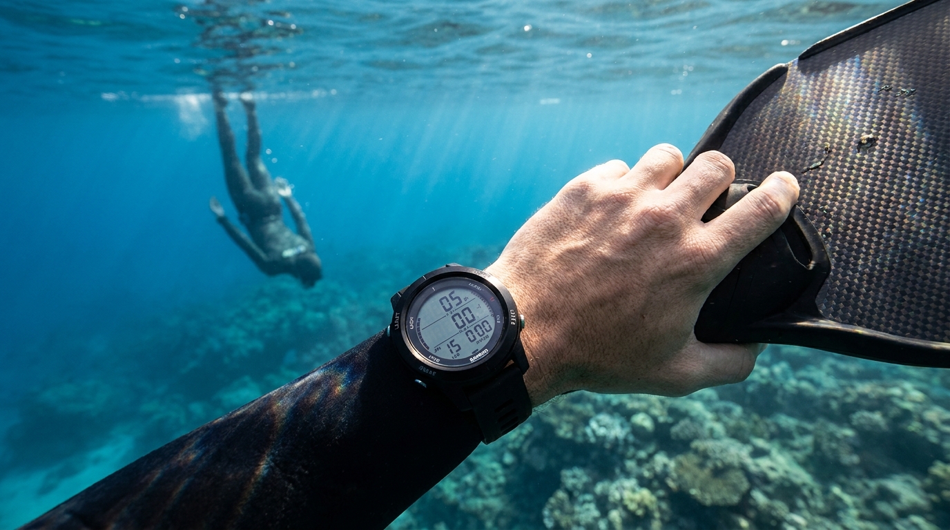ordinateur de plongée apnée freediving - Image de couverture