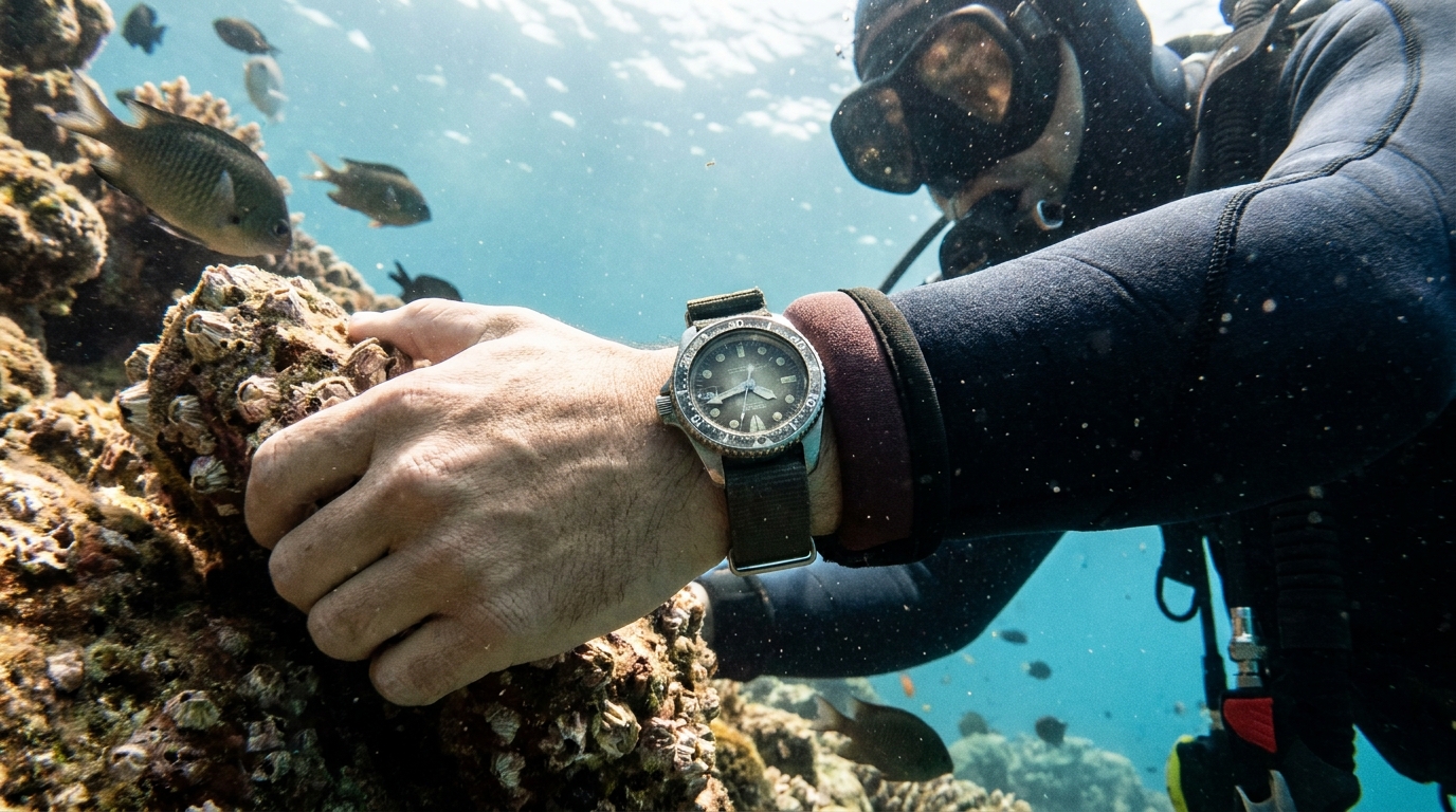 montre de plongée en situation réelle